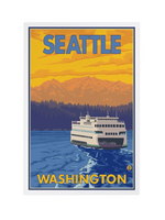 Lantern Press Ferry & Mountains Postcard