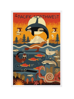 Lantern Press Geometric Marine Animals Postcard