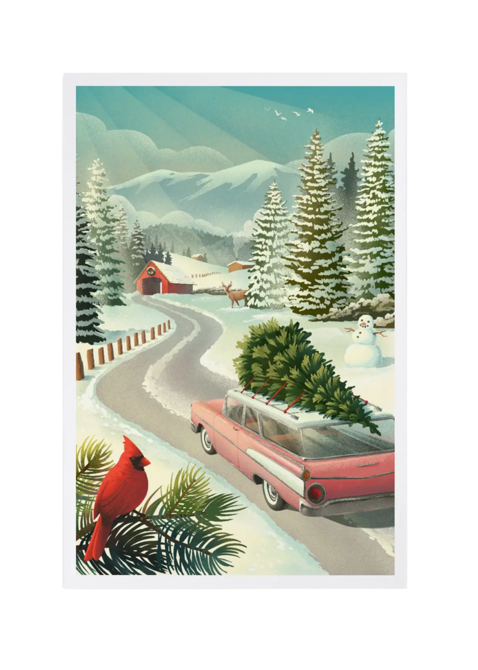 Lantern Press Holiday Tradition Christmas Postcard