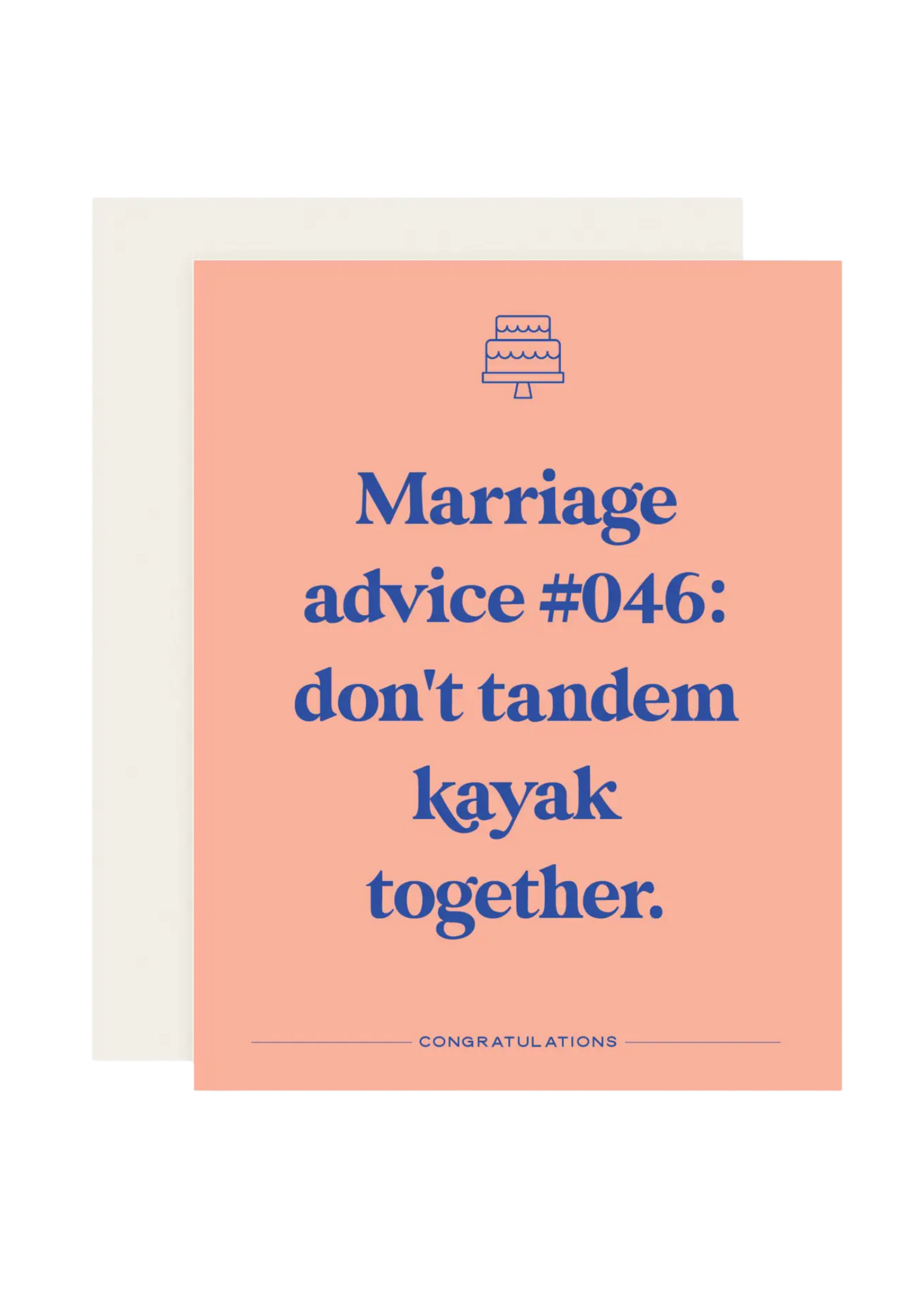 Paloma Paper Co. Wedding Card - Kayak