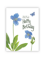 Yardia Birthday Card - Blue Poppy