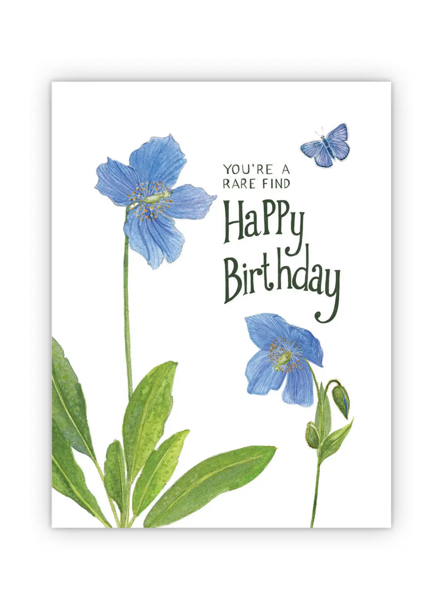 Yardia Birthday Card - Blue Poppy