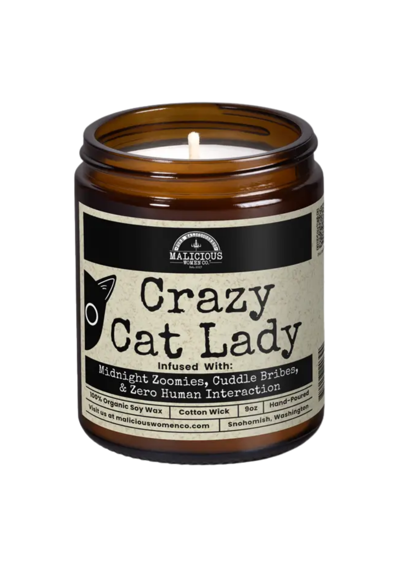 Malicious Woman Candle Co. Crazy Cat Lady Candle