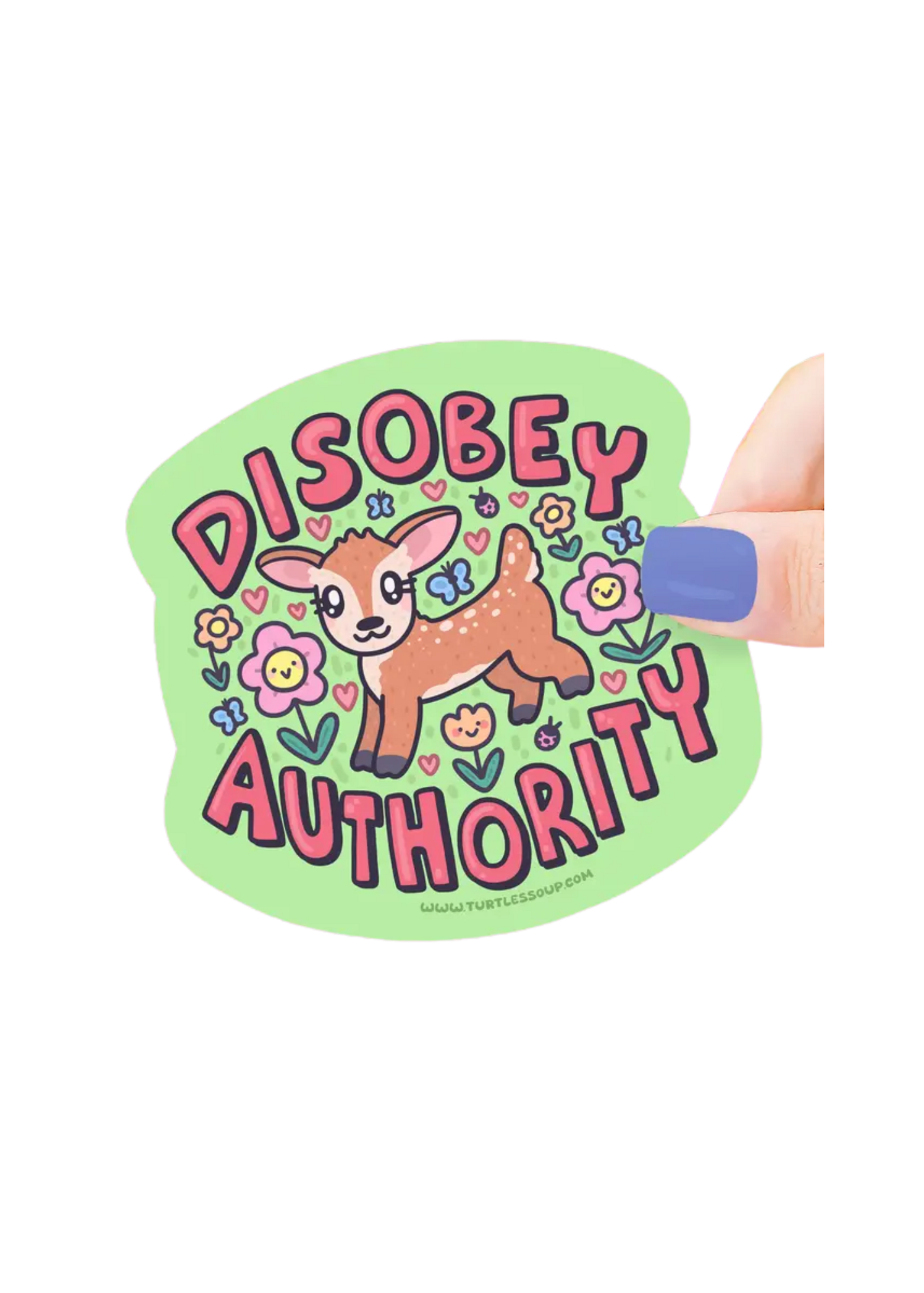 Turtle's Soup Disobey Authority Sticker