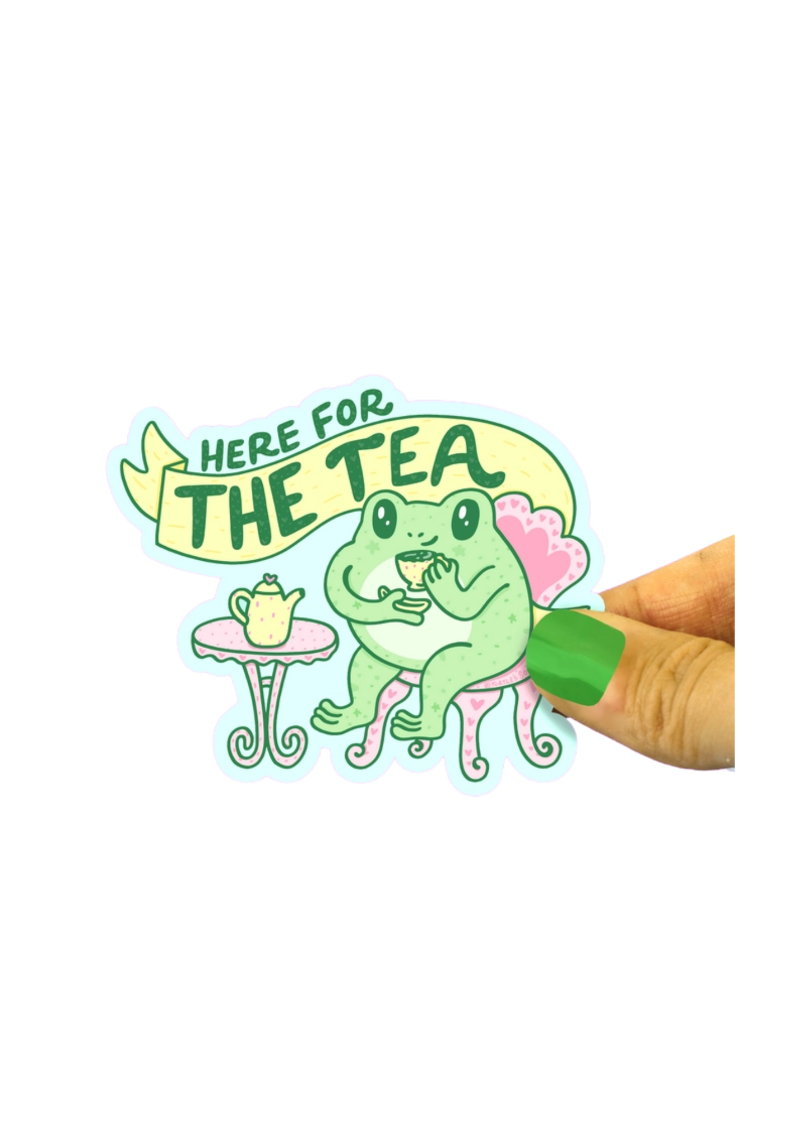 Turtle's Soup Here For The Tea Sticker