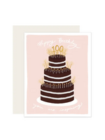 Slightly Stationery Birthday Card - 100th Cake