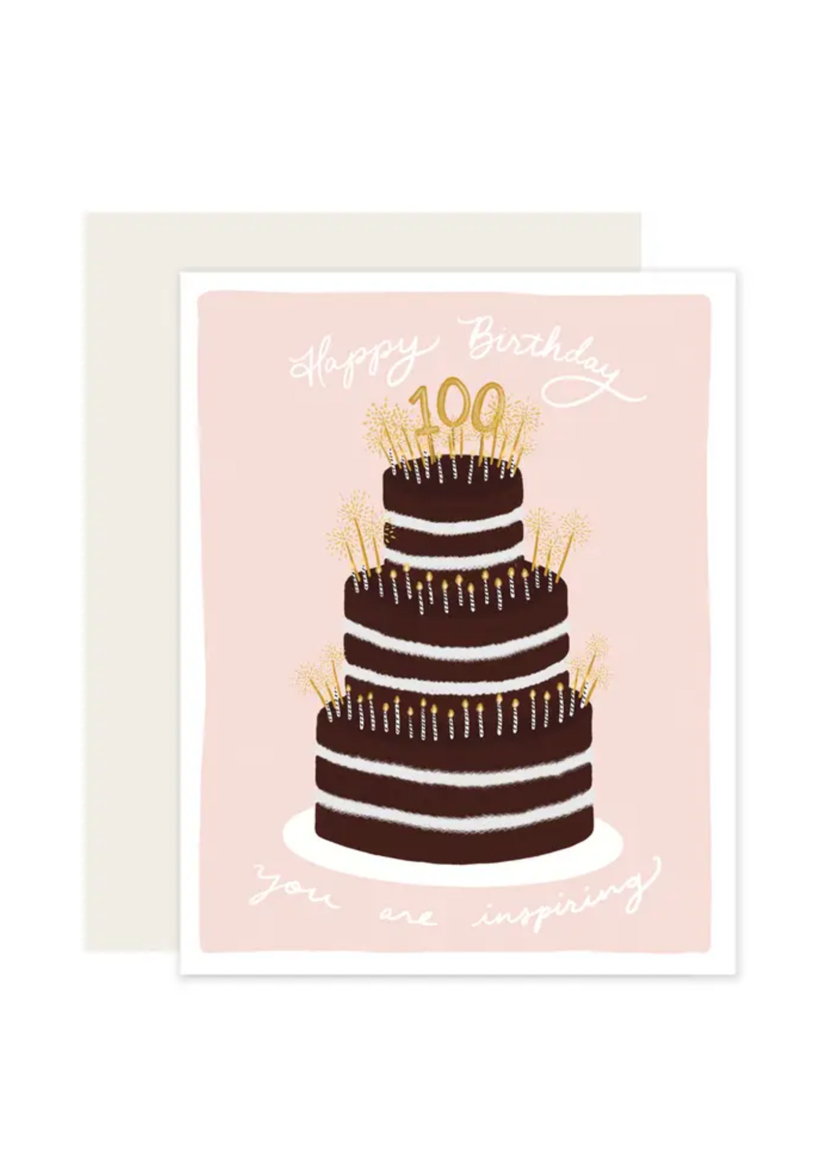 Slightly Stationery Birthday Card - 100th Cake