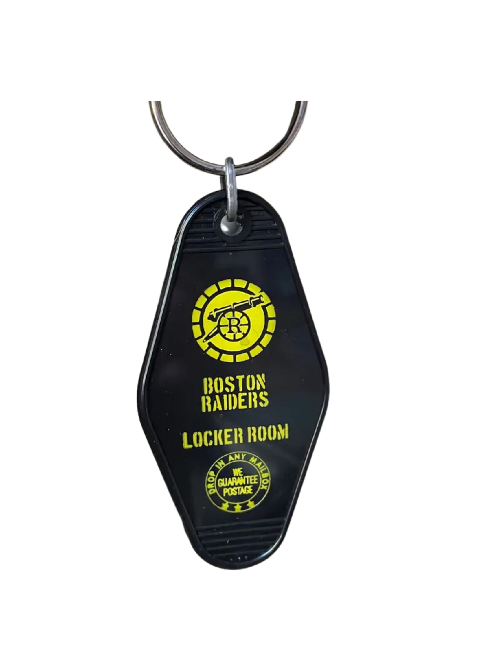 The 3 Sisters Design Co Boston Raiders (Heated Rivalry) Motel Fob Keychain