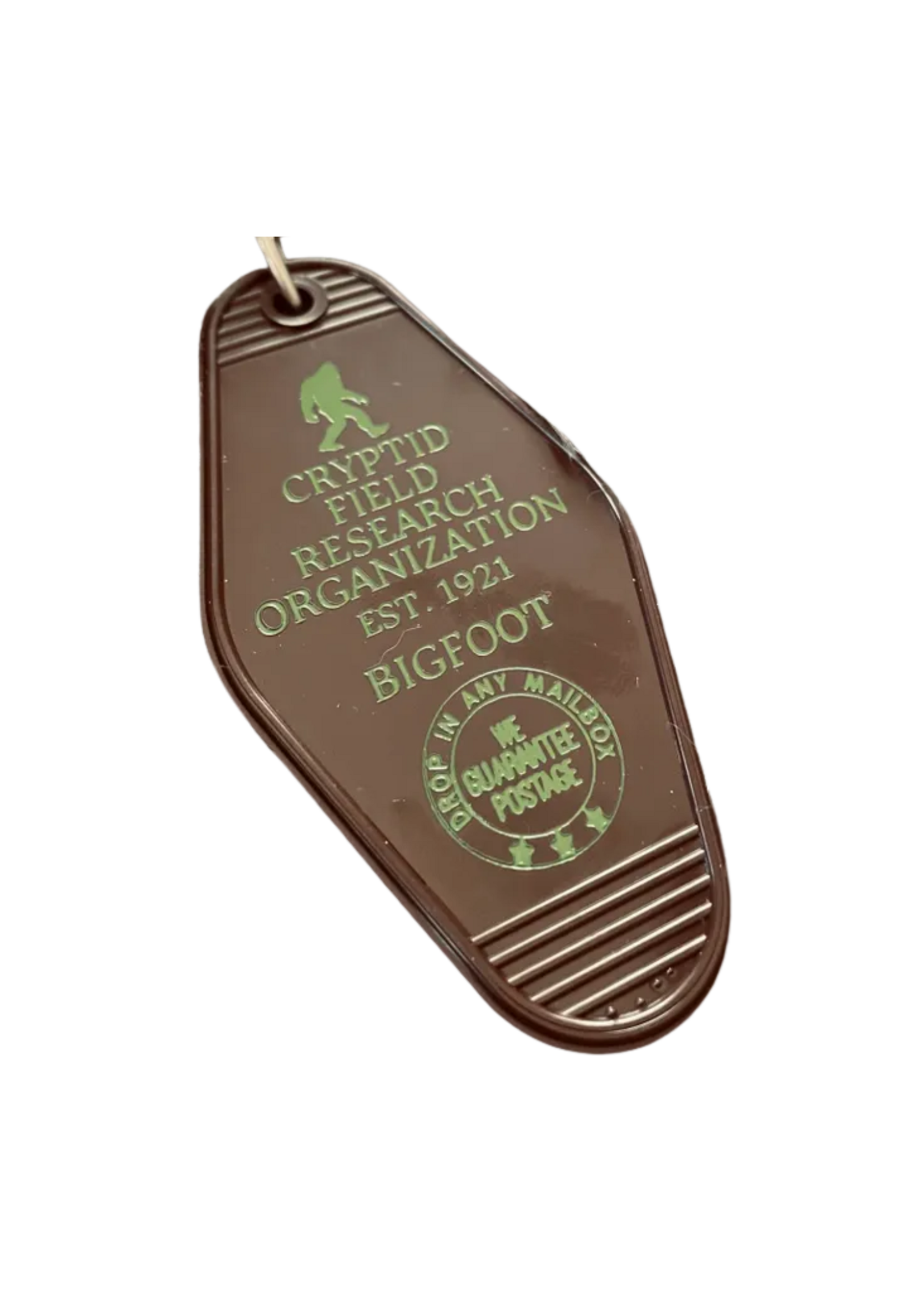 The 3 Sisters Design Co Cryptid Field Research Org. (Bigfoot) Motel Fob Keychain