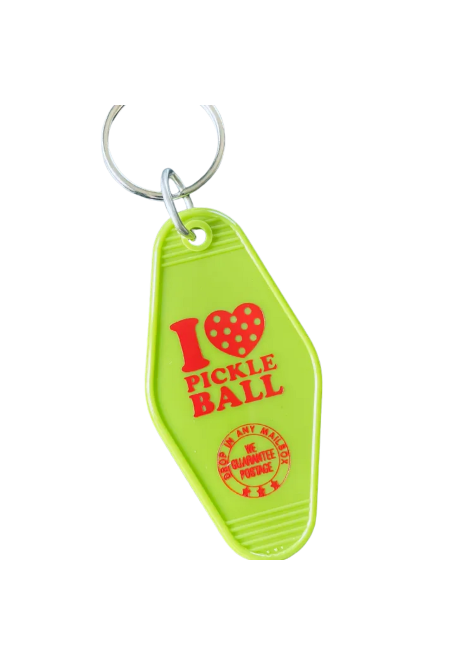 The 3 Sisters Design Co I Heart Pickleball Motel Fob Keychain