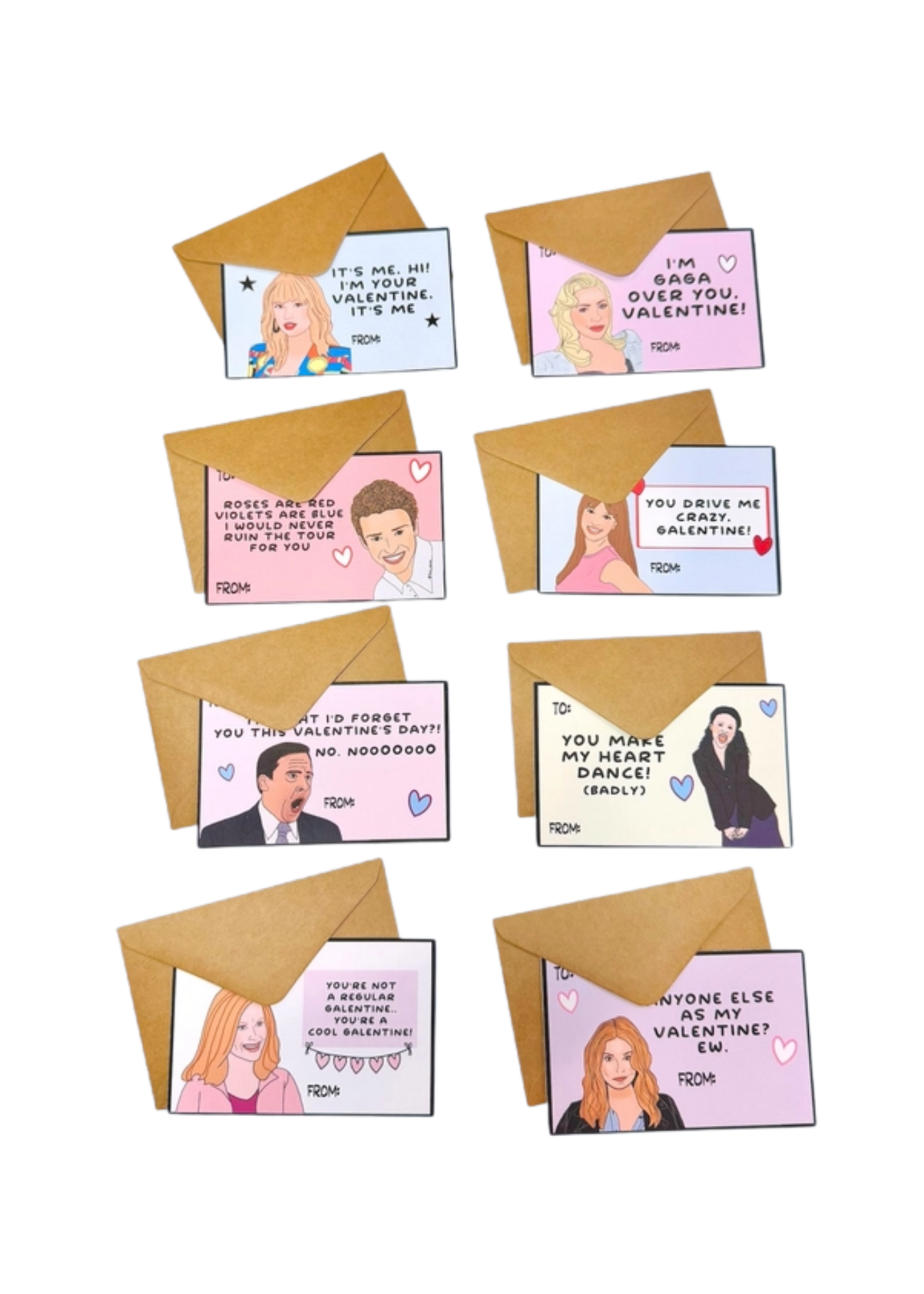 Tiny Baker Creations Celebrity Mini Valentines - Pack Of 8