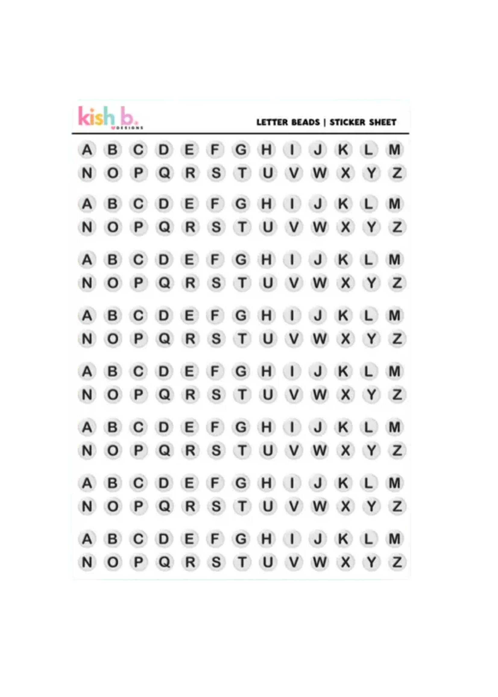 Kish B. Designs Letter Beads Sticker Sheet