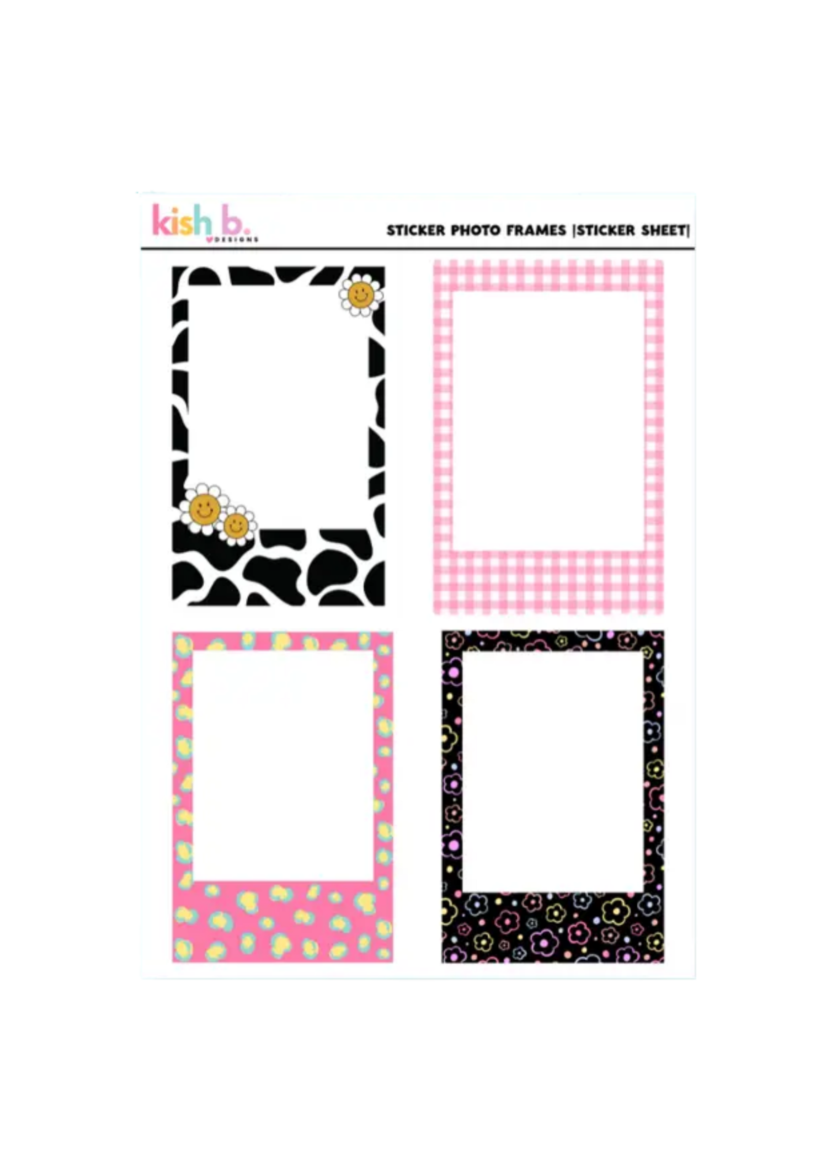 Kish B. Designs Photo Frames Sticker Sheet