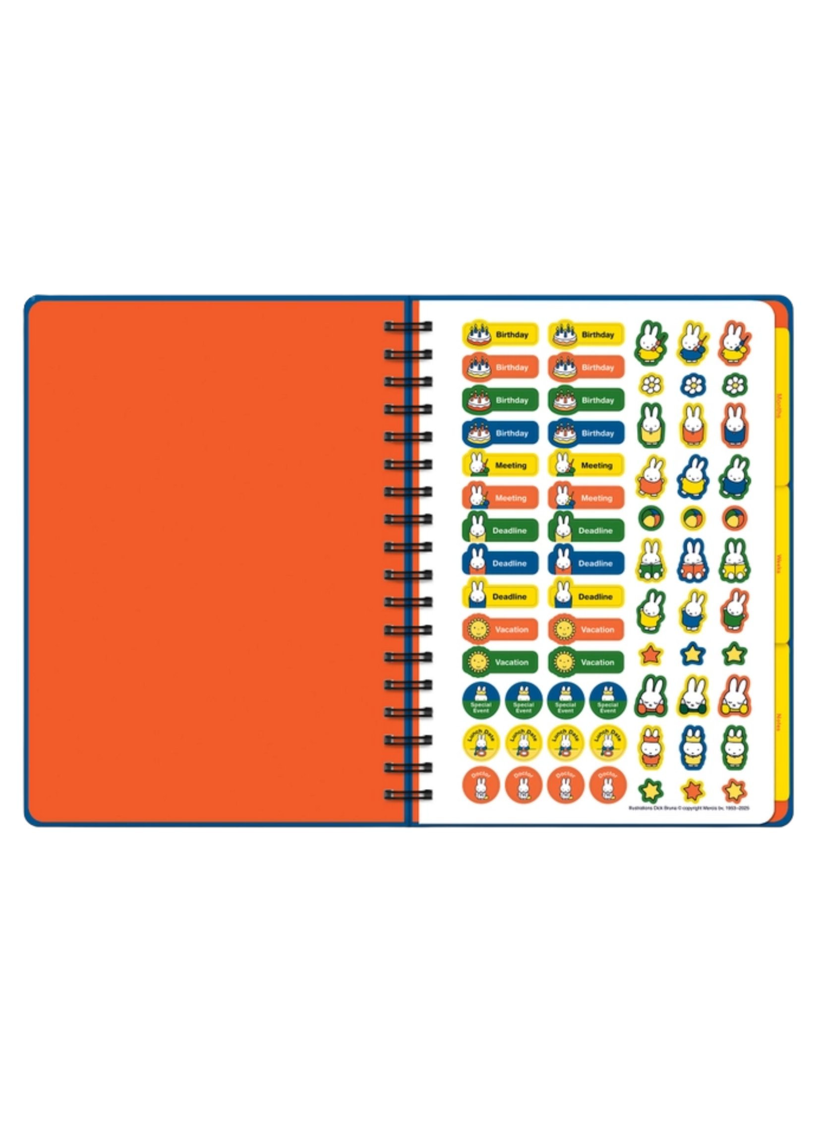 Studio Oh! / Orange Circle Studio Classic Miffy Undated Tri-Tab Planner