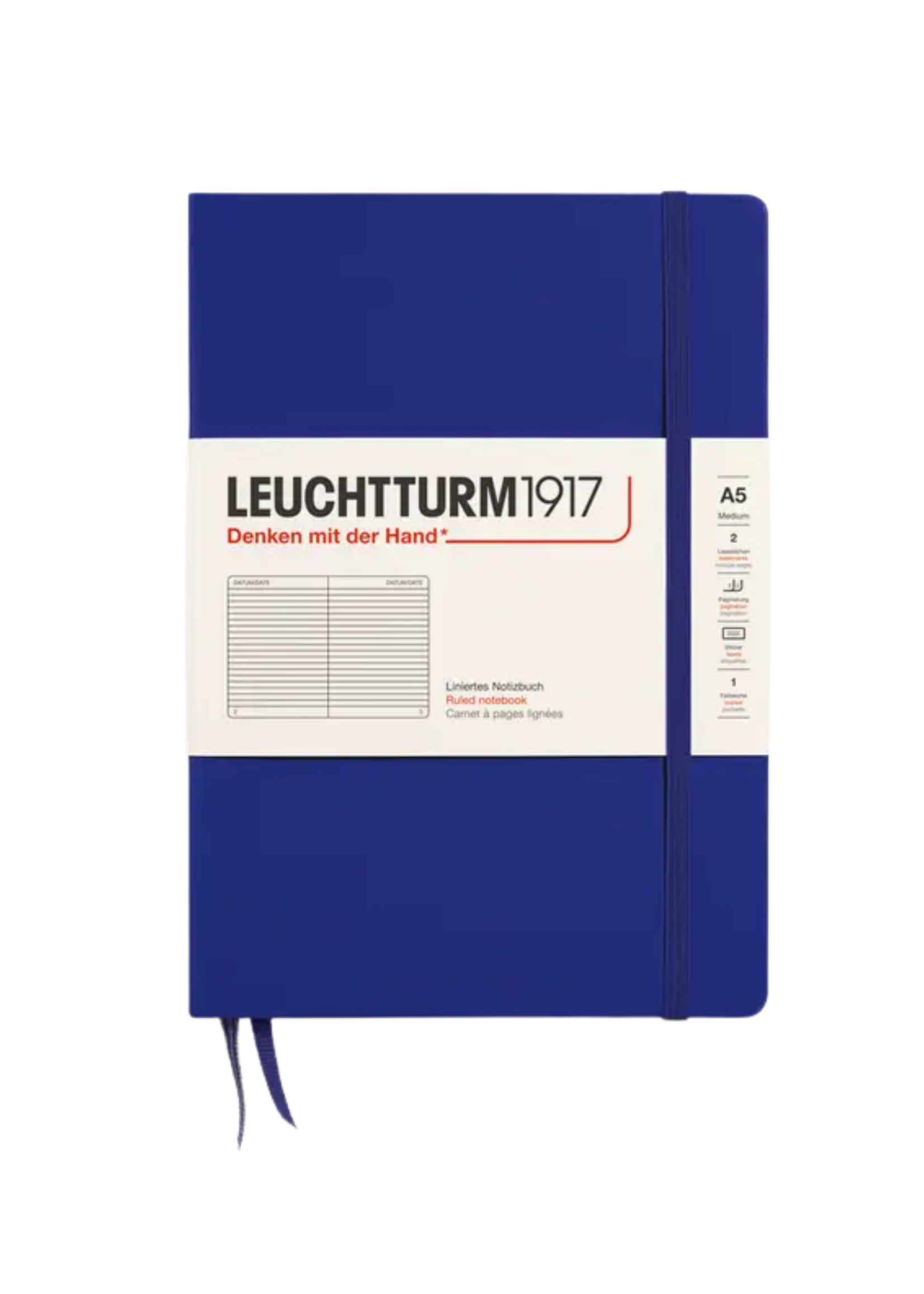 LEUCHTTURM1917 A5 Ruled Hard Cover Notebook