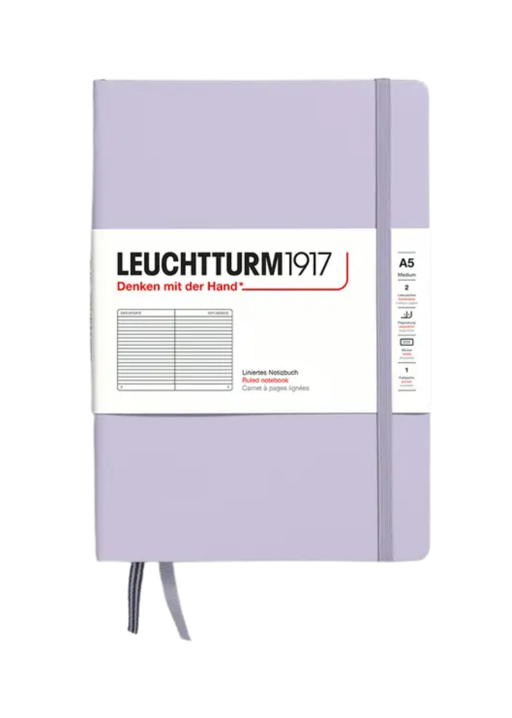 LEUCHTTURM1917 A5 Ruled Hard Cover Notebook