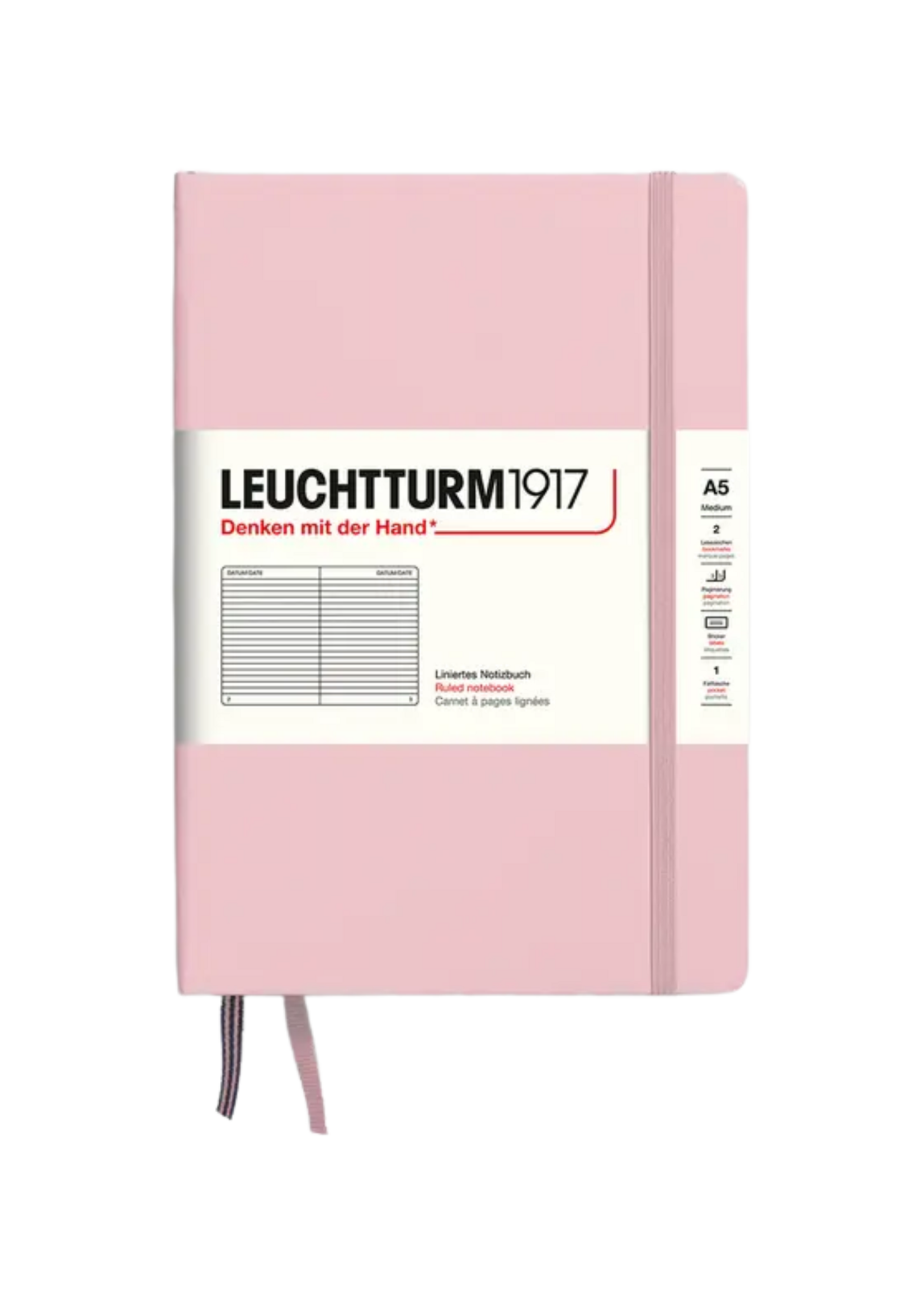 LEUCHTTURM1917 A5 Ruled Hard Cover Notebook