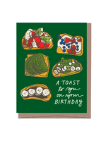 La Familia Green Birthday Card -  Scratch & Sniff Toast