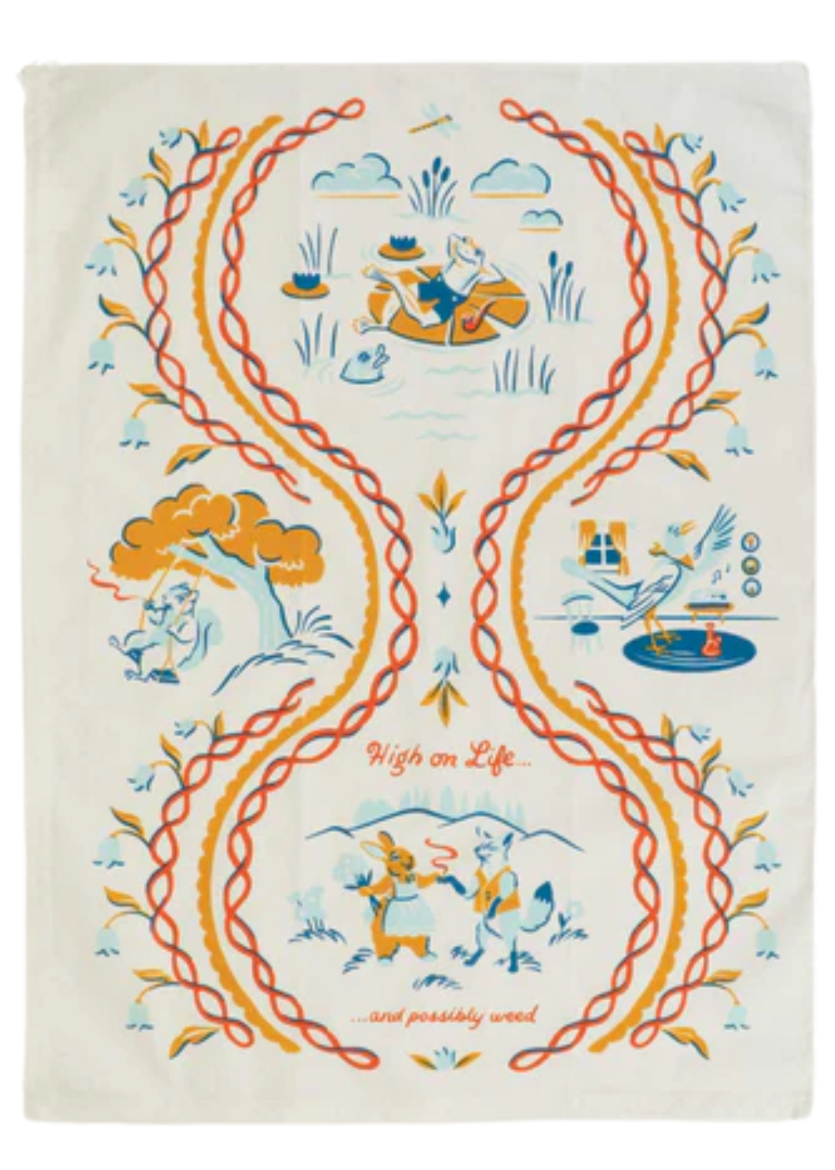 Blue Q High On Life...And Possibly Weed Dish Towel