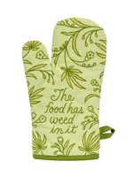 Blue Q The Food Has Weed In It Oven Mitt
