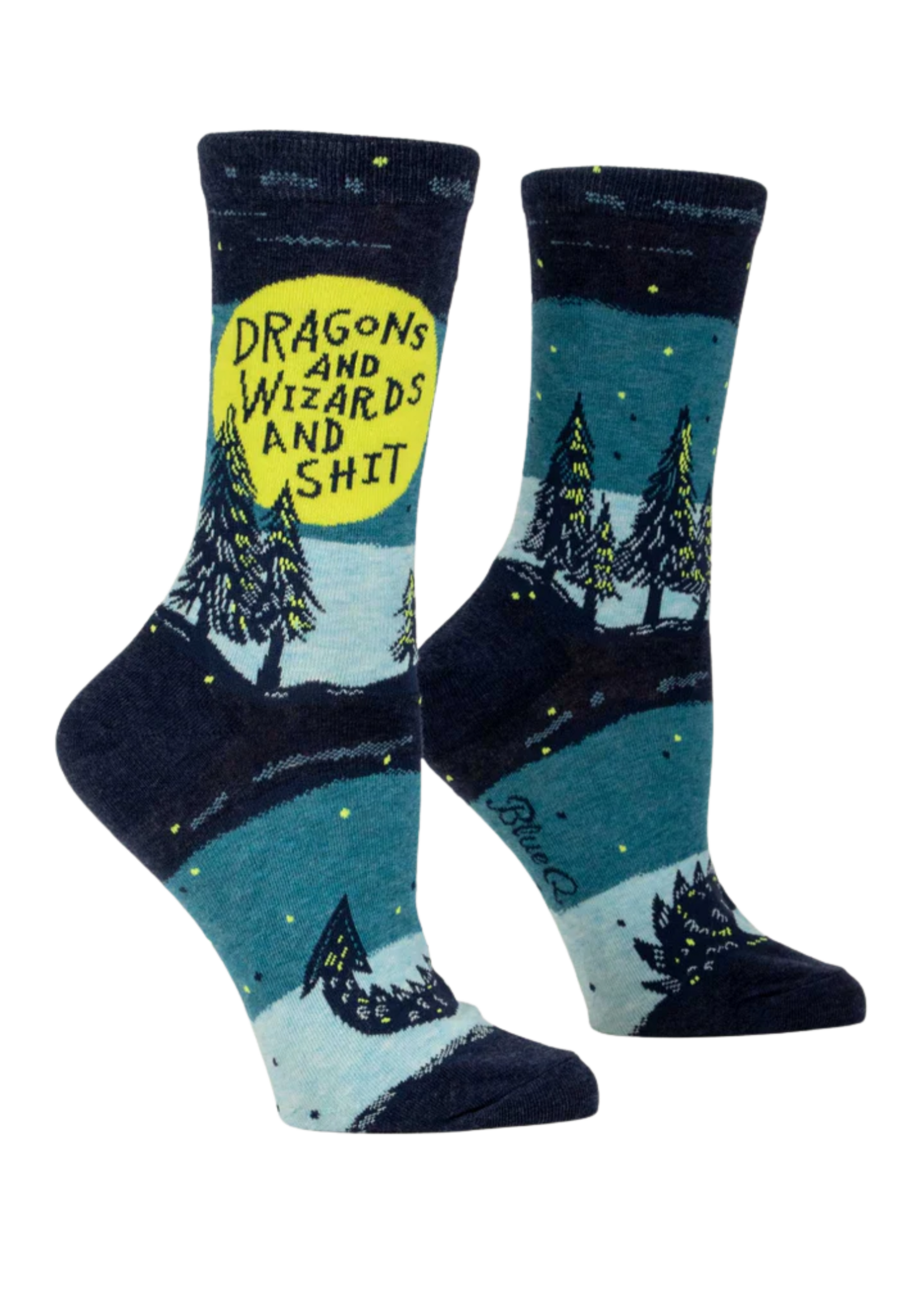 Blue Q Dragons And Wizards And Shit Women's Socks