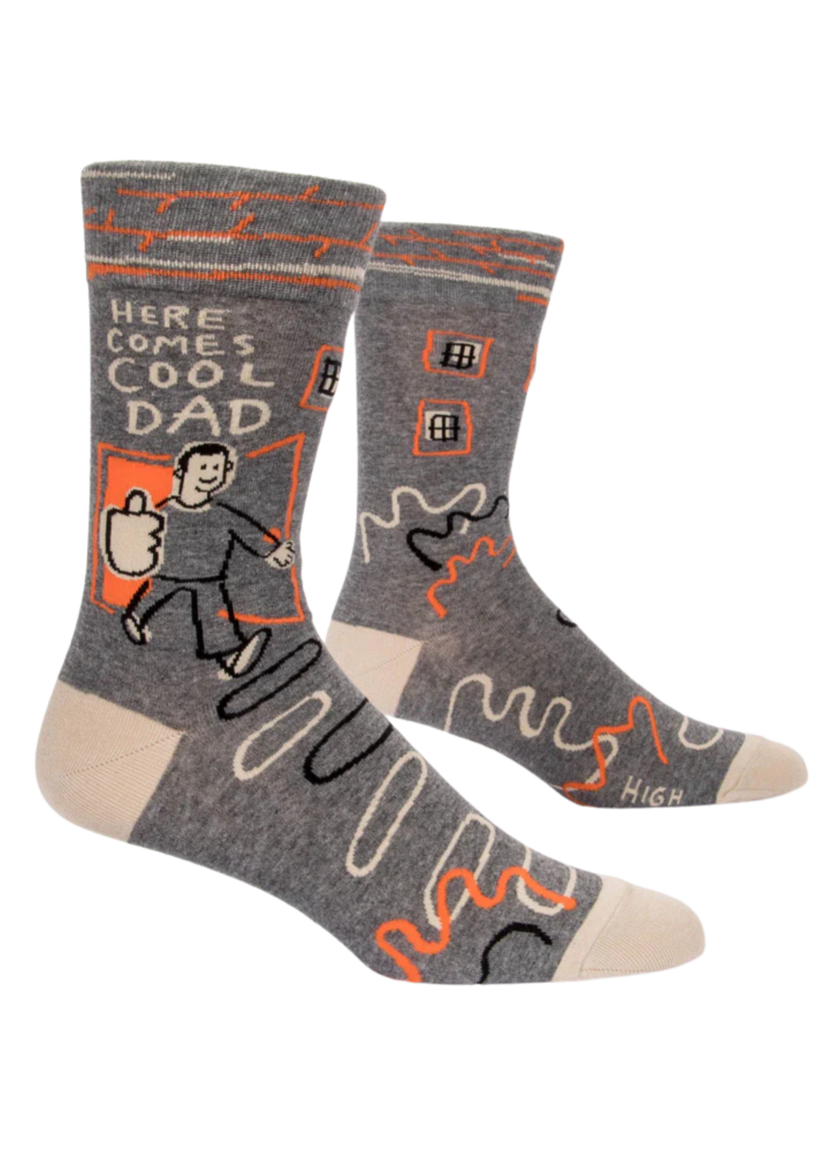 Blue Q Here Comes Cool Dad Men's Socks