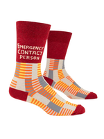 Blue Q Emergency Contact Person Men's Socks