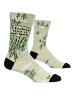 Blue Q I Fucking Love it Out Here Men's Socks