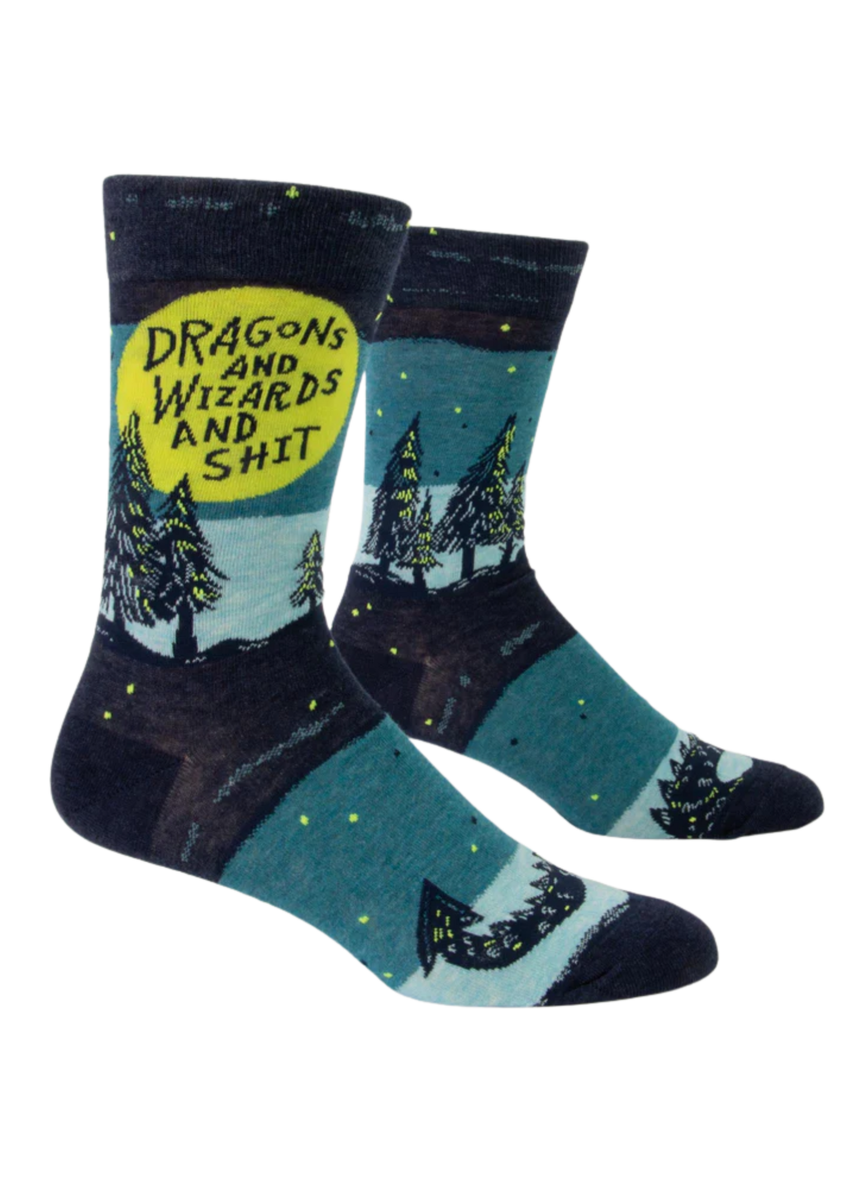 Blue Q Dragons and Wizards And Shit Men's Socks