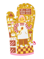 Blue Q No. I Will Never Want Your Help. Oven Mitt