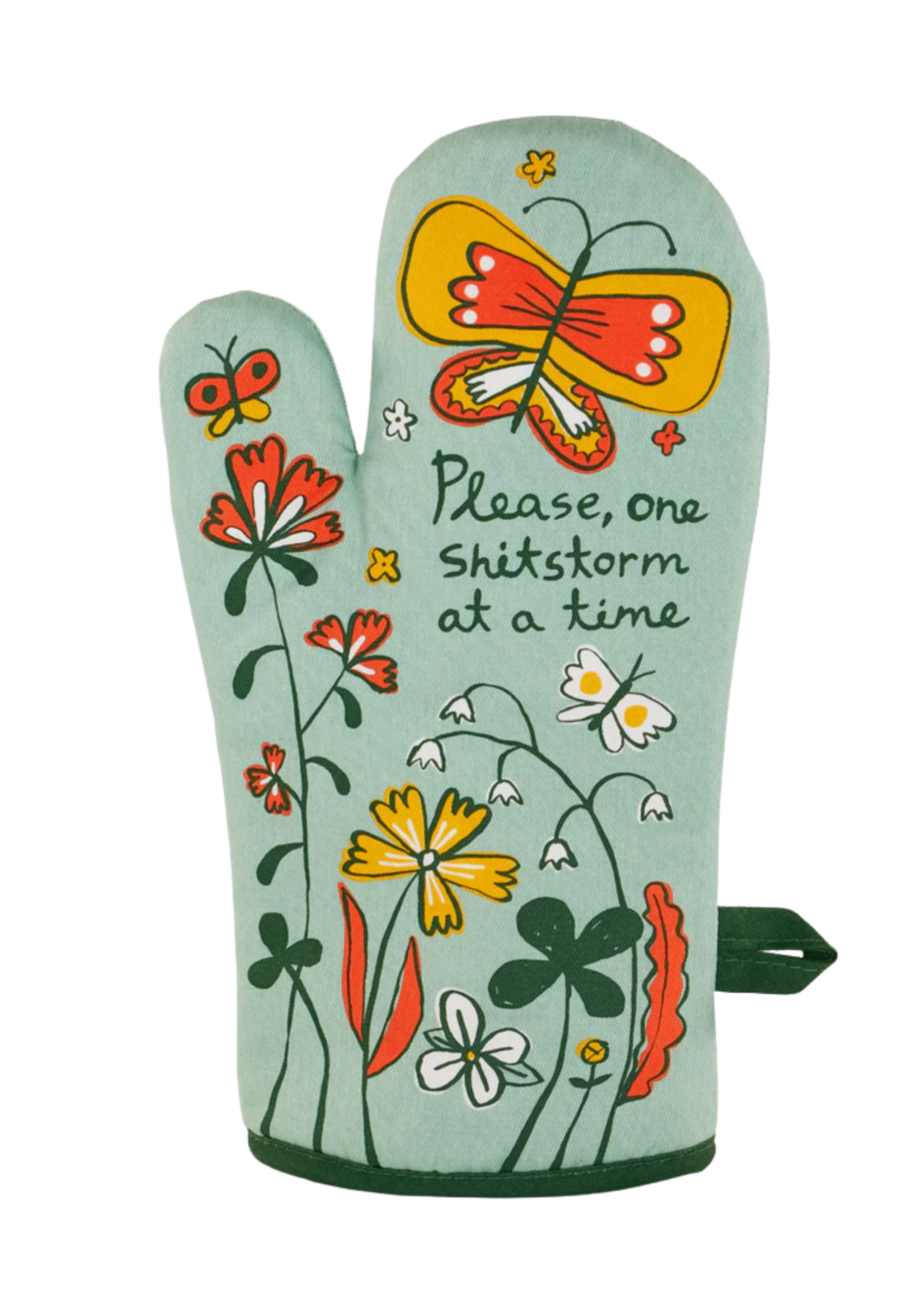 Blue Q Please, One Shitstorm At A Time Oven Mitt