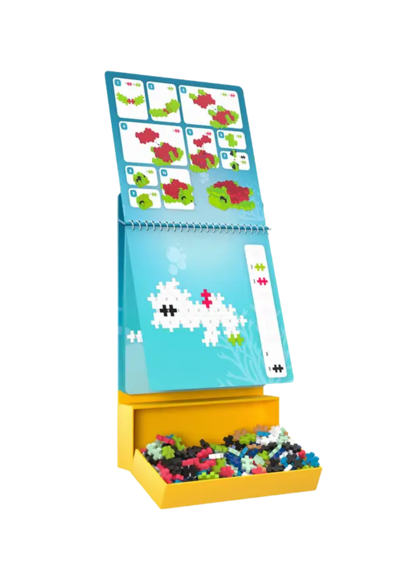 Plus Plus USA Ocean Puzzle By Number Activity Pad