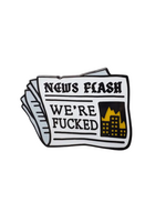 Strike Gently Co News Flash Enamel Pin