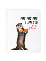 Liyana Studio Love Card - Pew Pew Otter