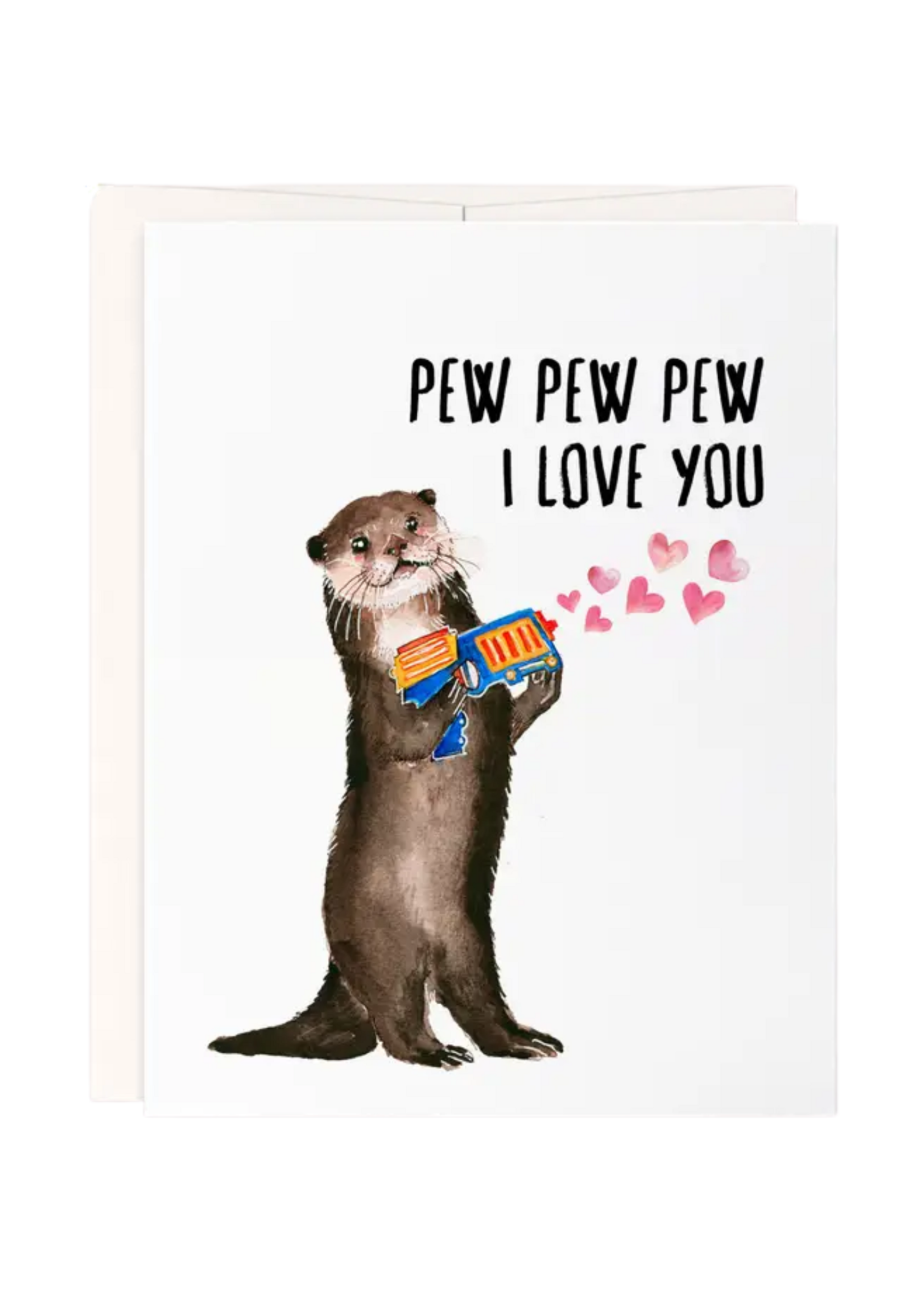Liyana Studio Love Card - Pew Pew Otter
