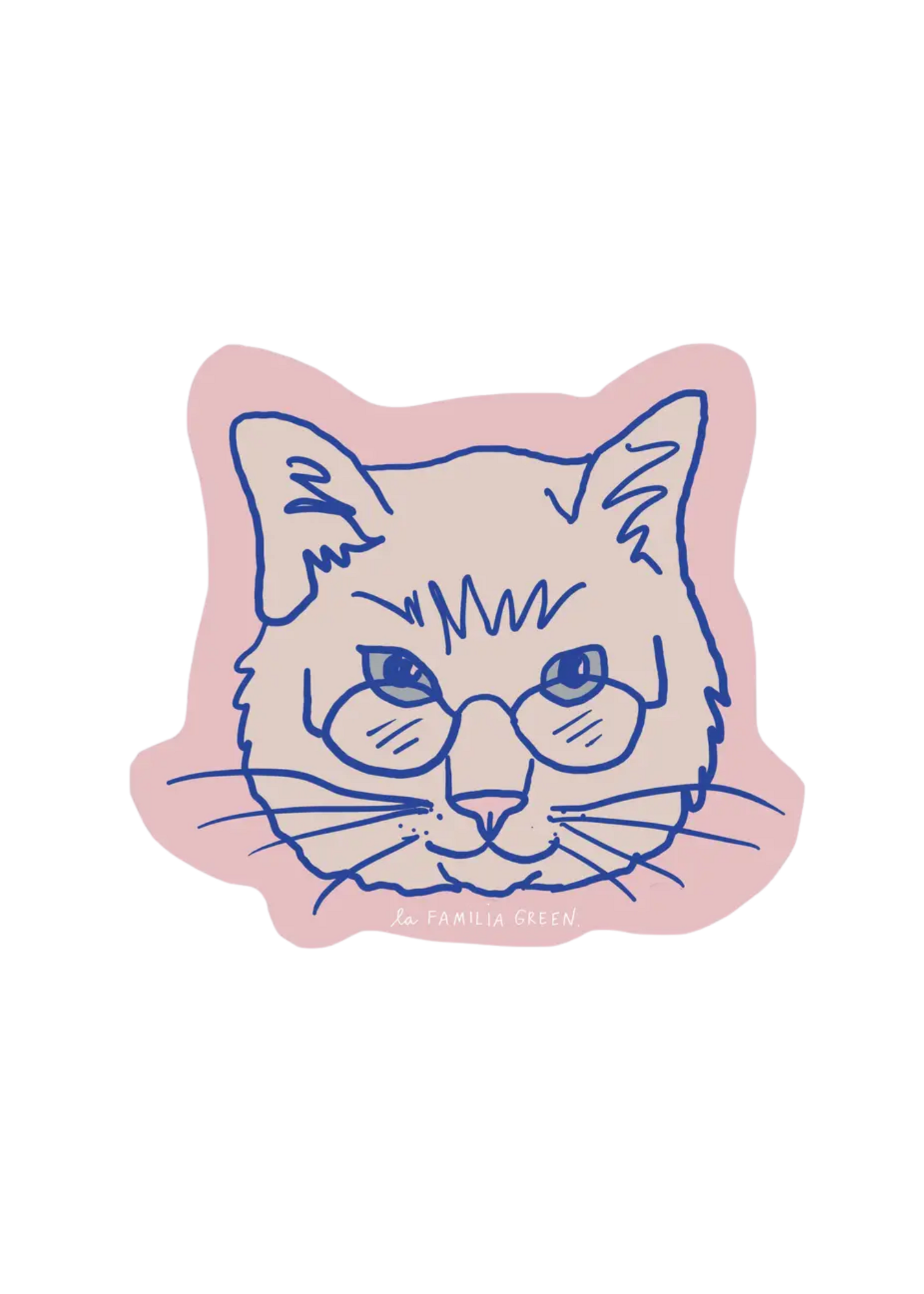 La Familia Green Cat Readers Sticker