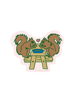La Familia Green Squirrel Picnic Sticker