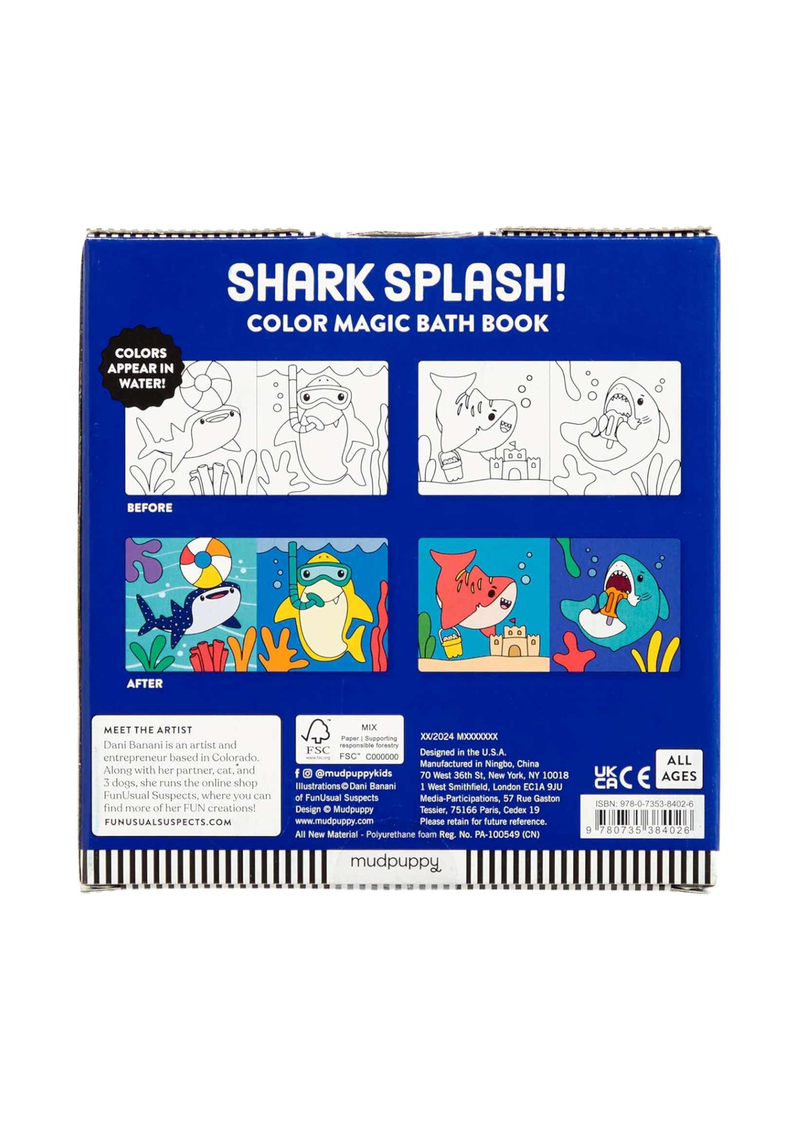 Chronicle Books Shark Splash Color Magic Bath Book