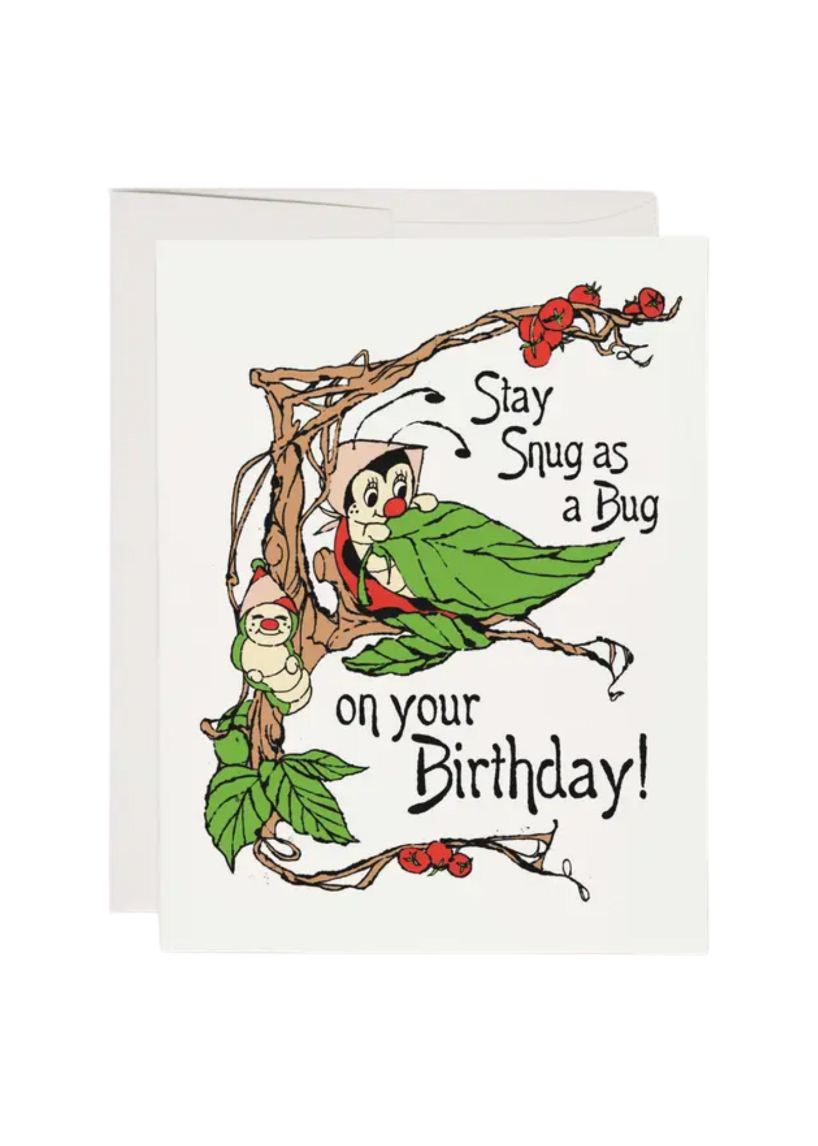 Red Cap Cards Birthday Card - Stay Snug As A Bug