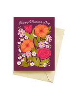 Seltzer Mother's Day Card - Blooms Burgundy