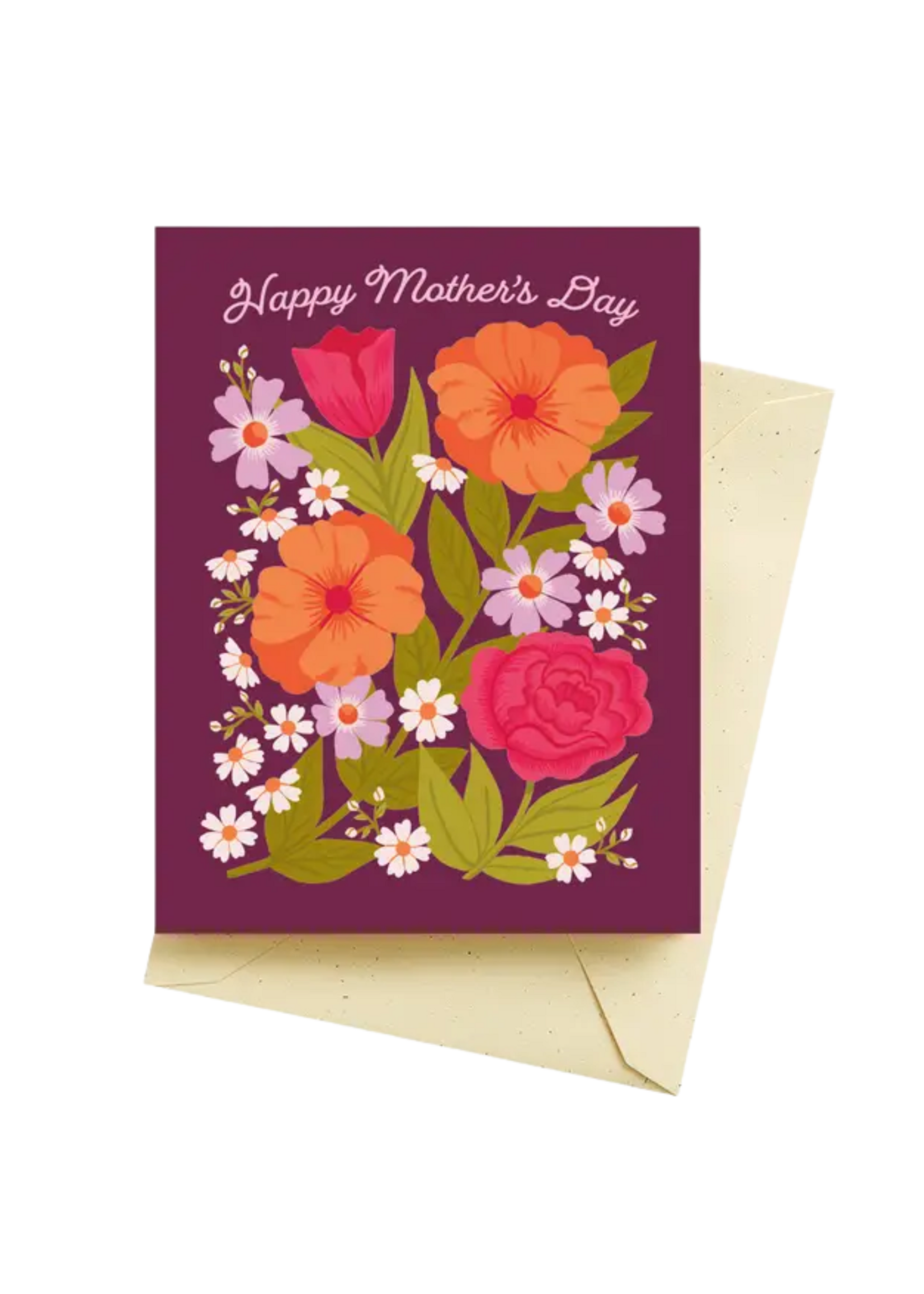 Seltzer Mother's Day Card - Blooms Burgundy