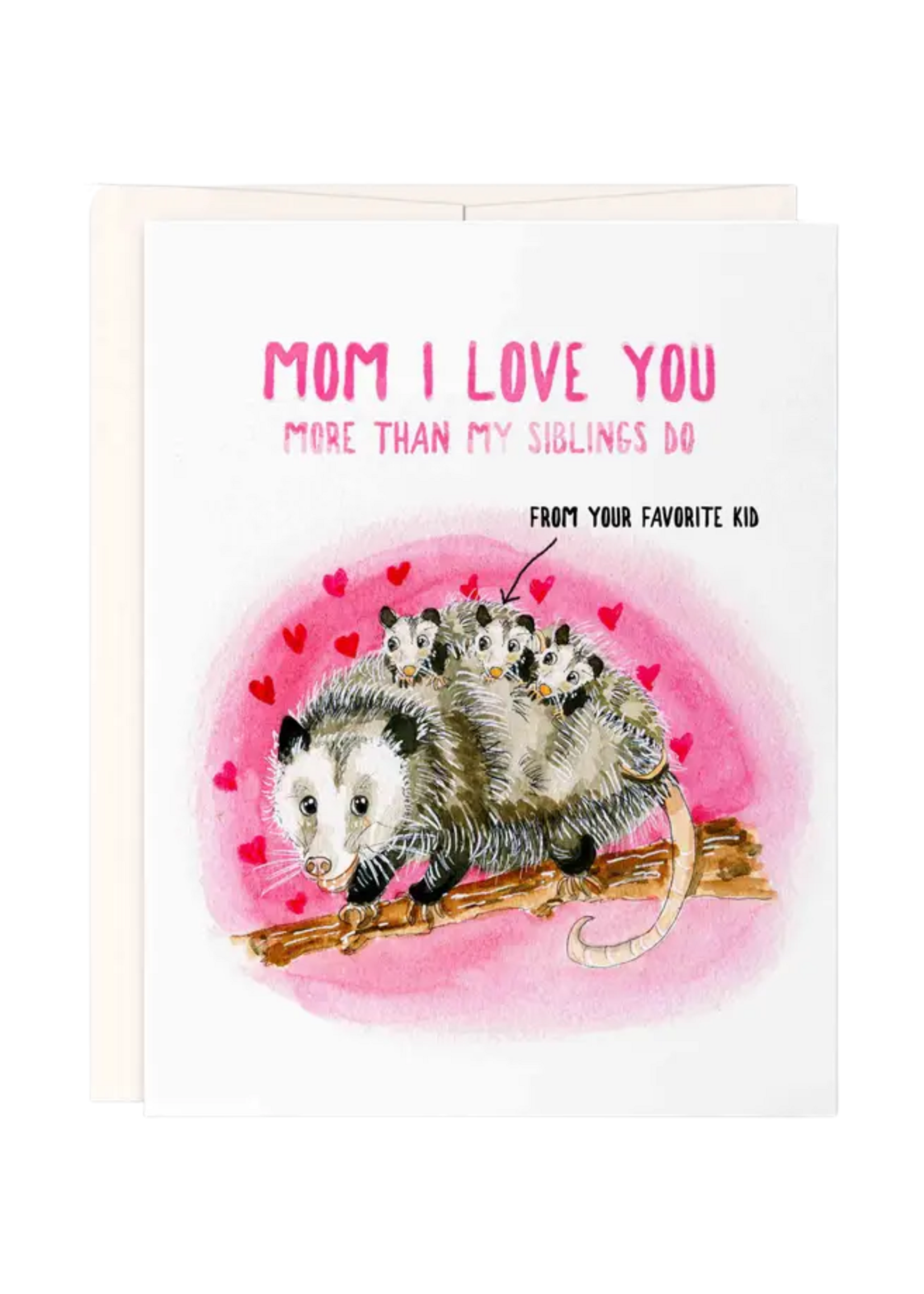 Liyana Studio Mother's Day Card - Love You More Than My Siblings Possum