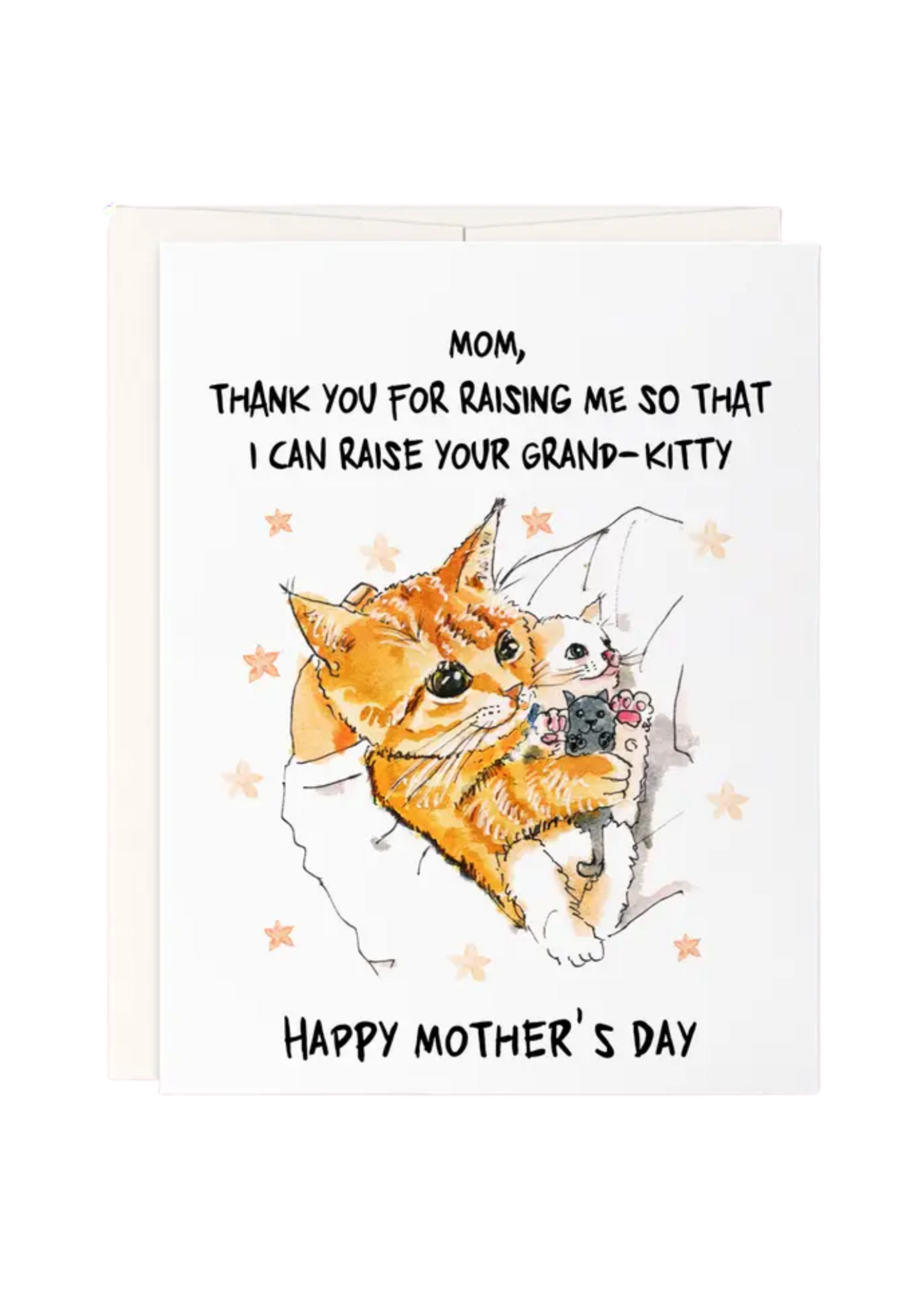 Liyana Studio Mother's Day Card - Raise Your Grand Kitty