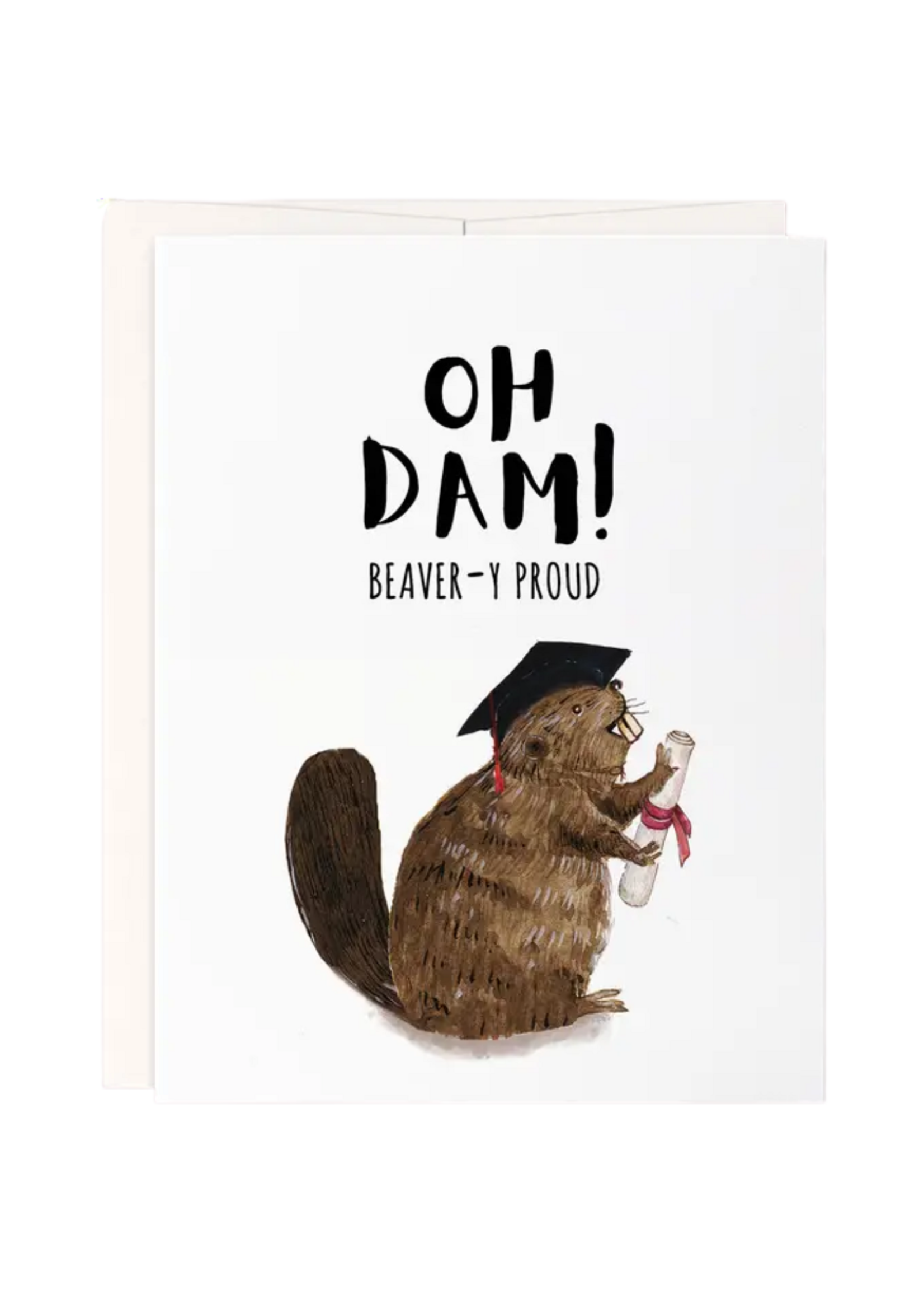 Liyana Studio Graduation Card - Beaver Oh Dam!