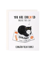 Liyana Studio Graduation Card - Bent Diploma Cat