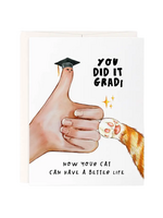 Liyana Studio Graduation Card - Thumbs Up Cat