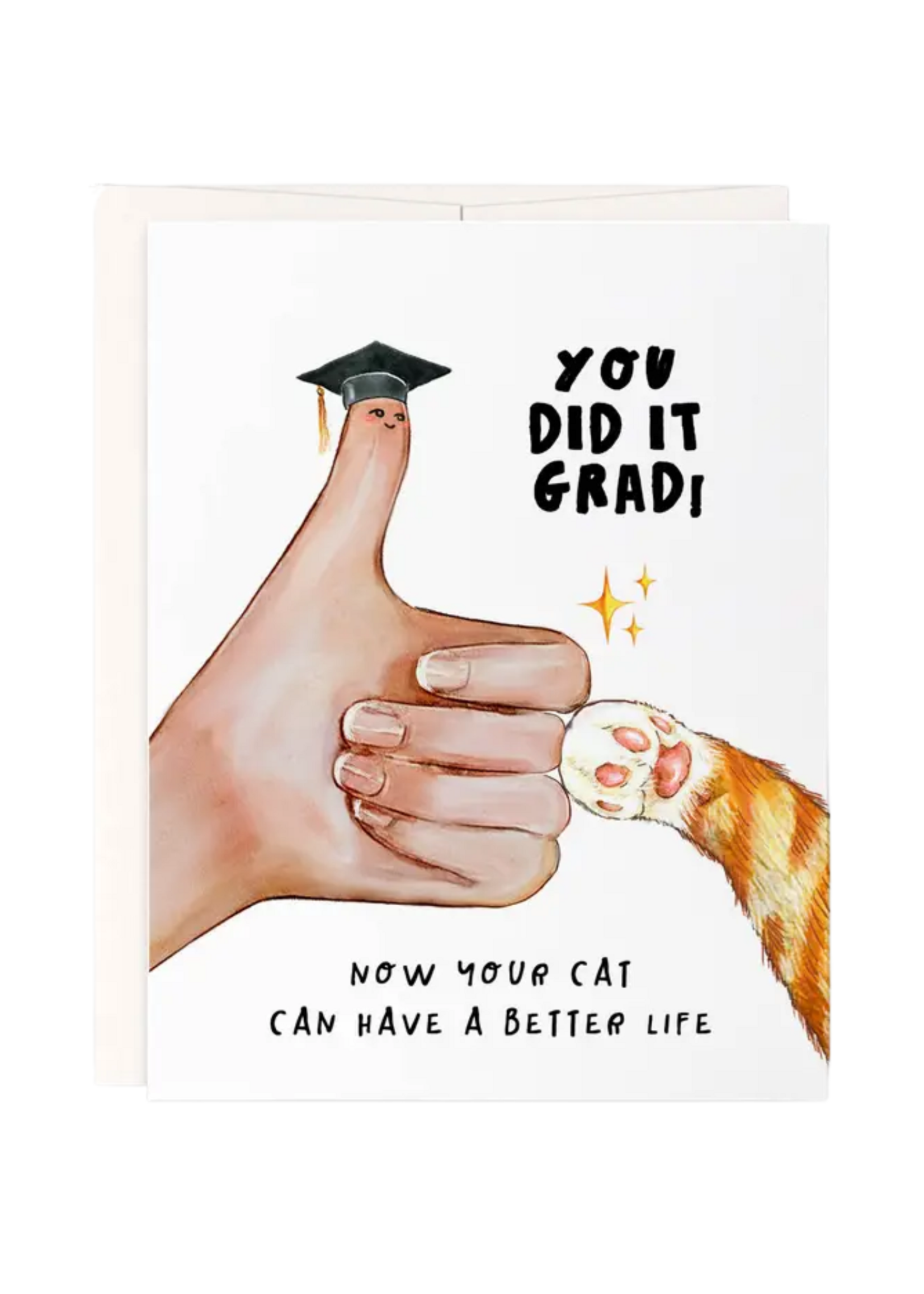 Liyana Studio Graduation Card - Thumbs Up Cat