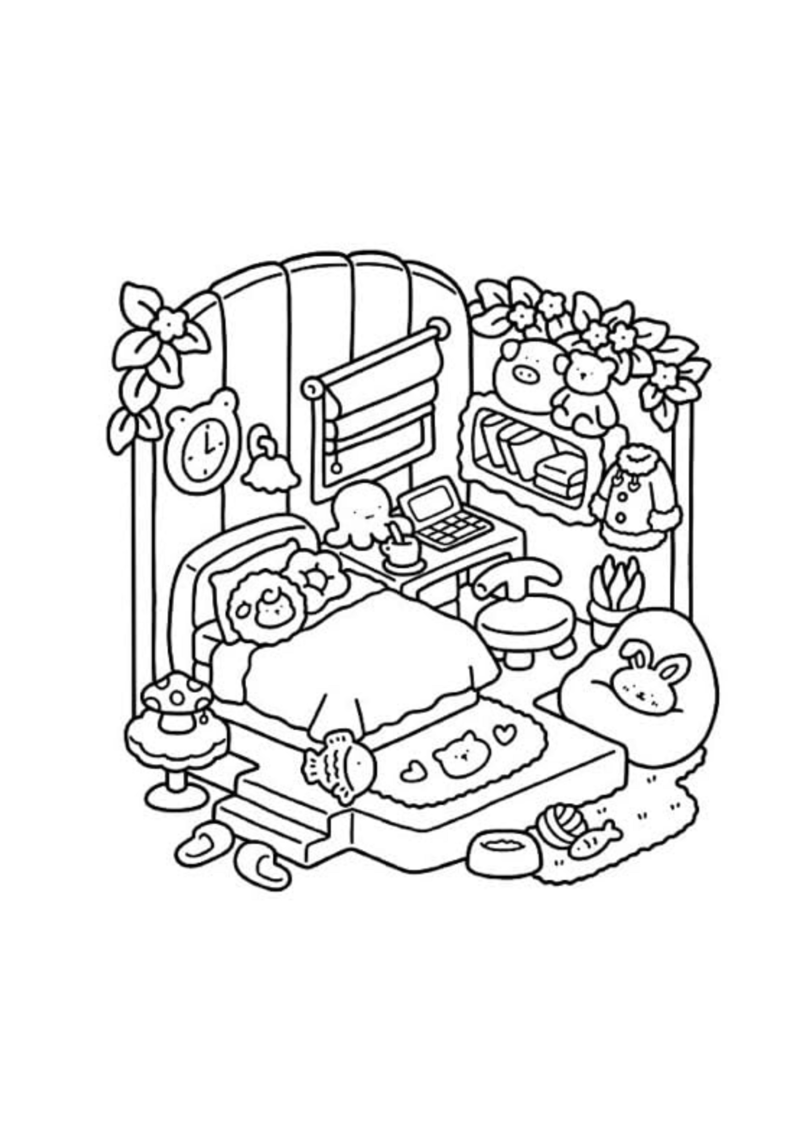 Simon & Schuster / Andrews McMeel Cozy Homes Coloring Book