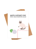 iej studio Mother's Day Card - Favorite Child Cat