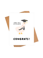 iej studio Graduation Card - Today I Am Serious Goose